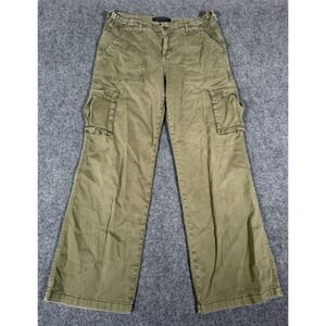 Sanctuary ReIssue Cargo Pants Womens Large Green Wide Leg Utility Adjustable